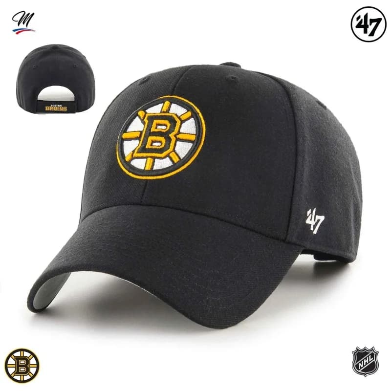 '47 Brand - Casquette NHL Boston Bruins "Team Logo MVP" Taille Unique Noir 2