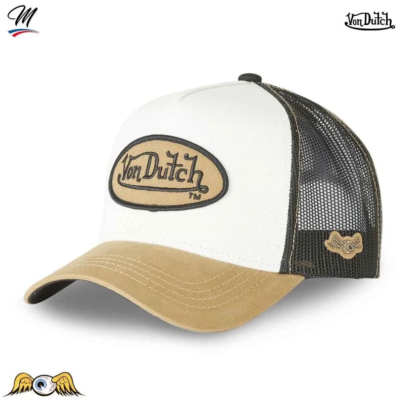 Von Dutch - Casquette Trucker Classique Logo Taille Unique Beige / Camel / Noir