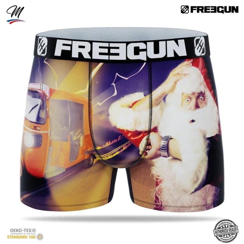 Freegun - Boxer Garçon Premium Collection de Noël Jaune 12-14 ans