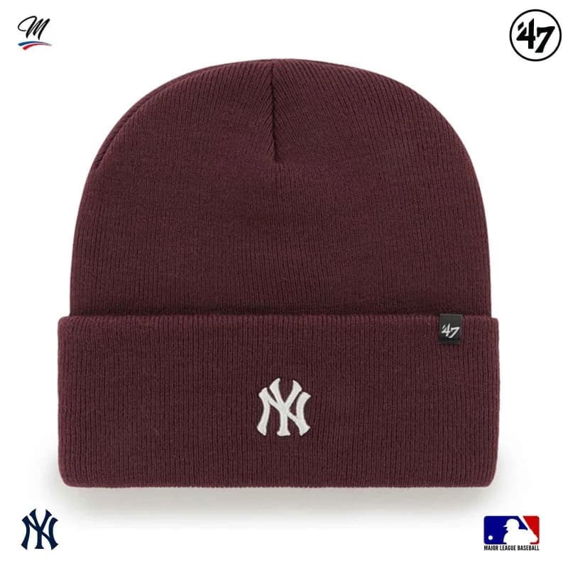 '47 Brand - Bonnet MLB New York Yankees Base Runner Bordeaux Taille Unique