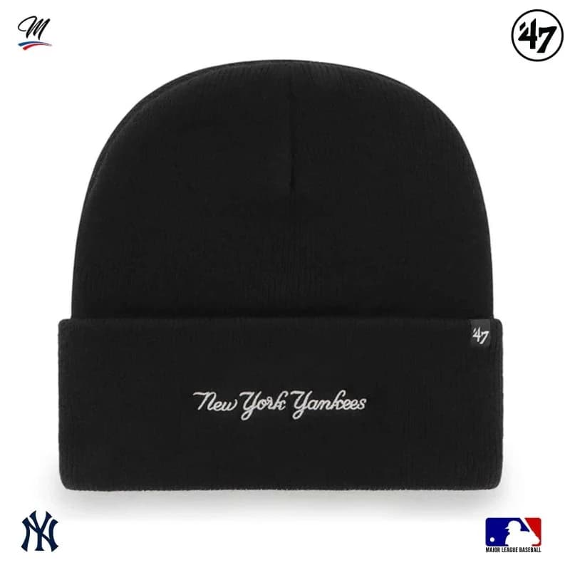 '47 Brand - Bonnet MLB New York Yankees Base Runner Noir et Blanc Taille Unique