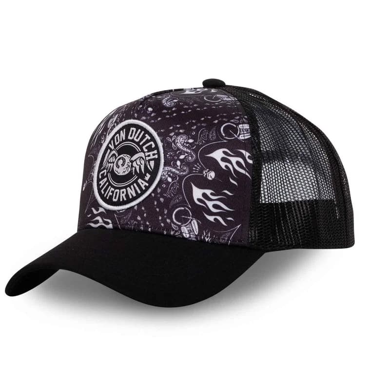 Von Dutch - Casquette Trucker California Bandana Noir Taille Unique