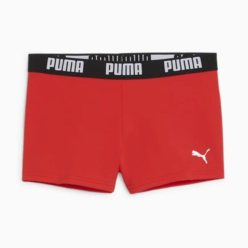 PUMA - Maillot de Bain Trunk Garçon "Logo" Rouge 12 ans