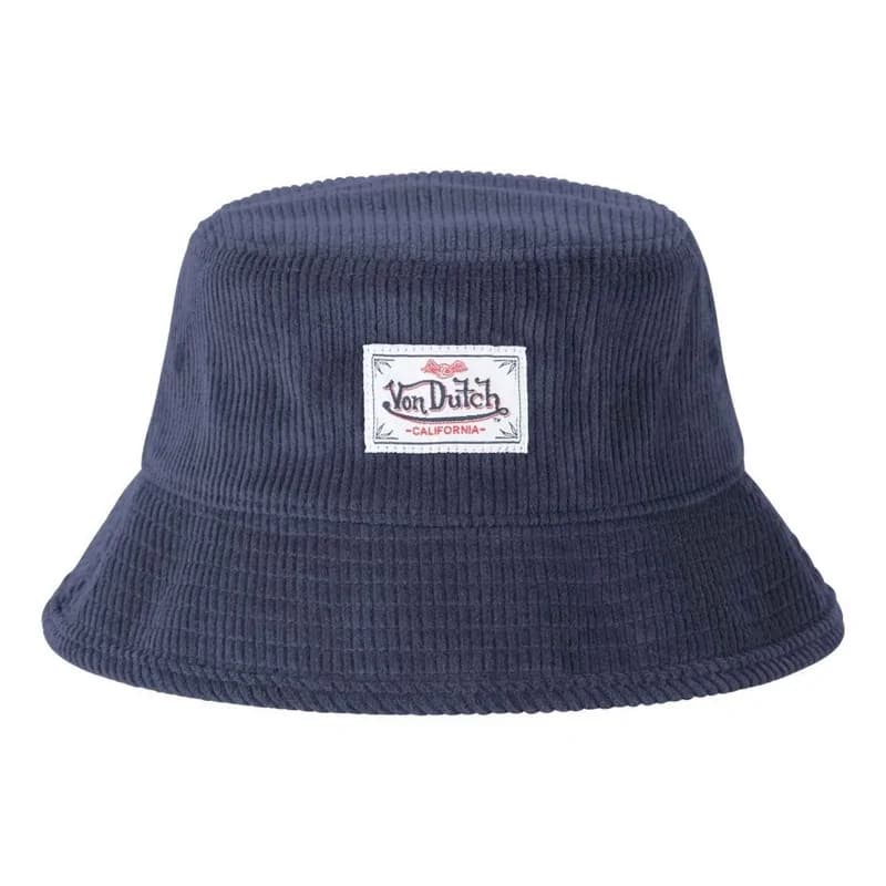 Von Dutch - Chapeau Bob "Velours côtelé" Bleu L/XL