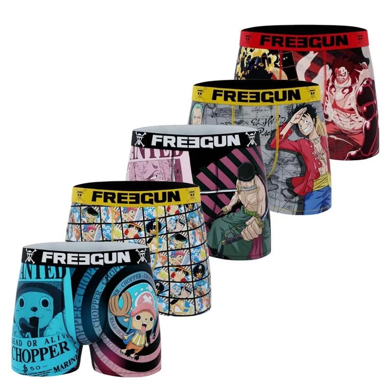 Freegun - Lot de 5 Boxers Homme One Piece S Multicouleur