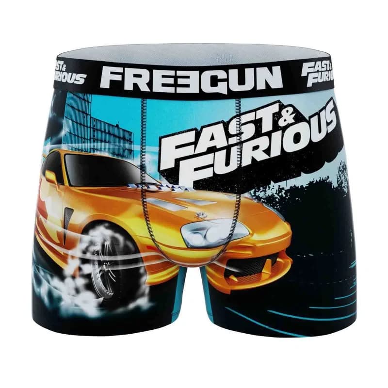 Freegun - Boxer Homme Microfibre "Fast & Furious" XL Orange