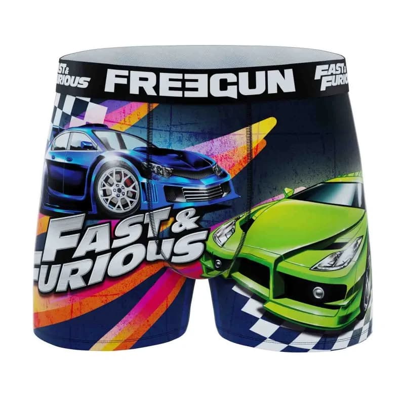 Freegun - Boxer Homme Microfibre "Fast & Furious" XL Multicouleur
