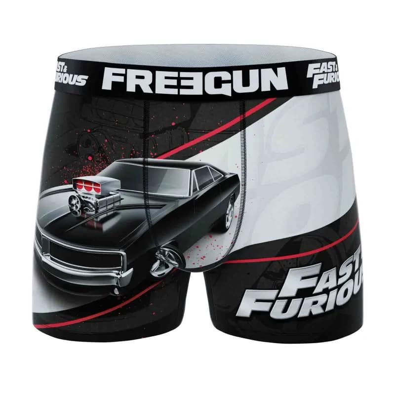 Freegun - Boxer Homme Microfibre "Fast & Furious" XL Noir
