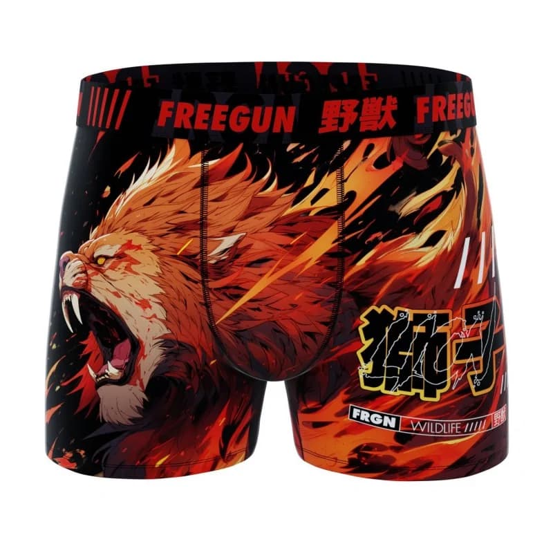 Freegun - Boxer Homme Microfibre "Lion" XXL Marron