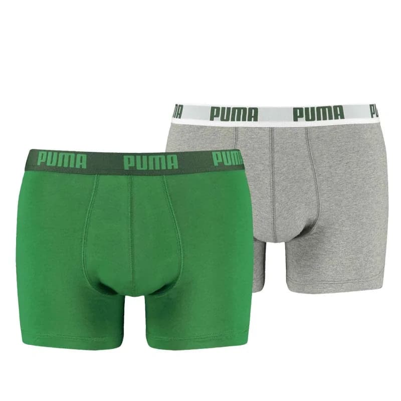 PUMA - Lot de 2 Boxers Homme Coton "BASIC Soft Touch" XXL Basic 075 Green