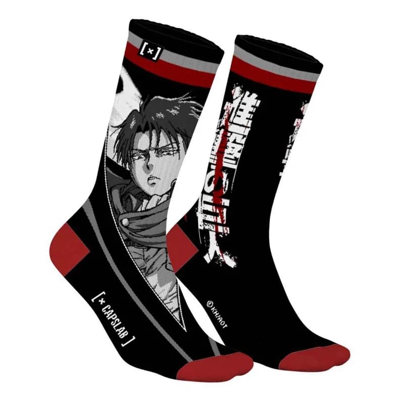 Capslab - Chaussettes de Sport "Attack on Titan" Rouge 43-46