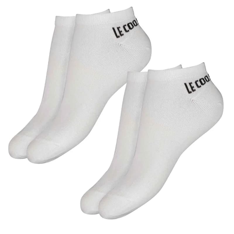 Le Coq Sportif - Lot de 2 Paires de Chaussettes Courtes Sneaker "Essentiels" Blanc 39-42
