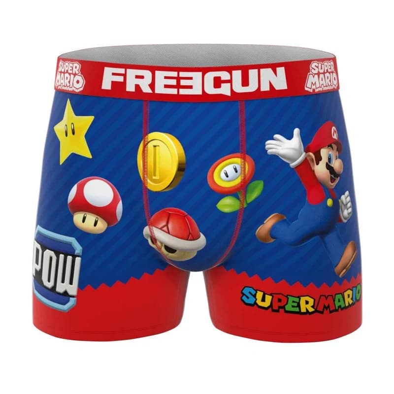 Freegun - Boxer Homme Microfibre Super Mario Bros L Multicouleur