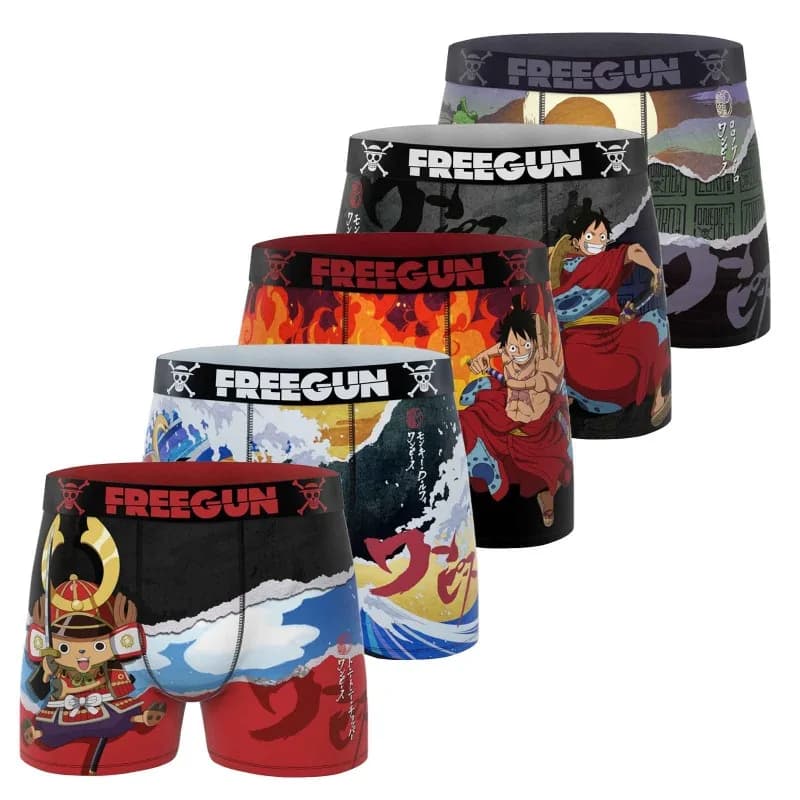 Freegun - Lot de 5 Boxers Homme One Piece M Noir