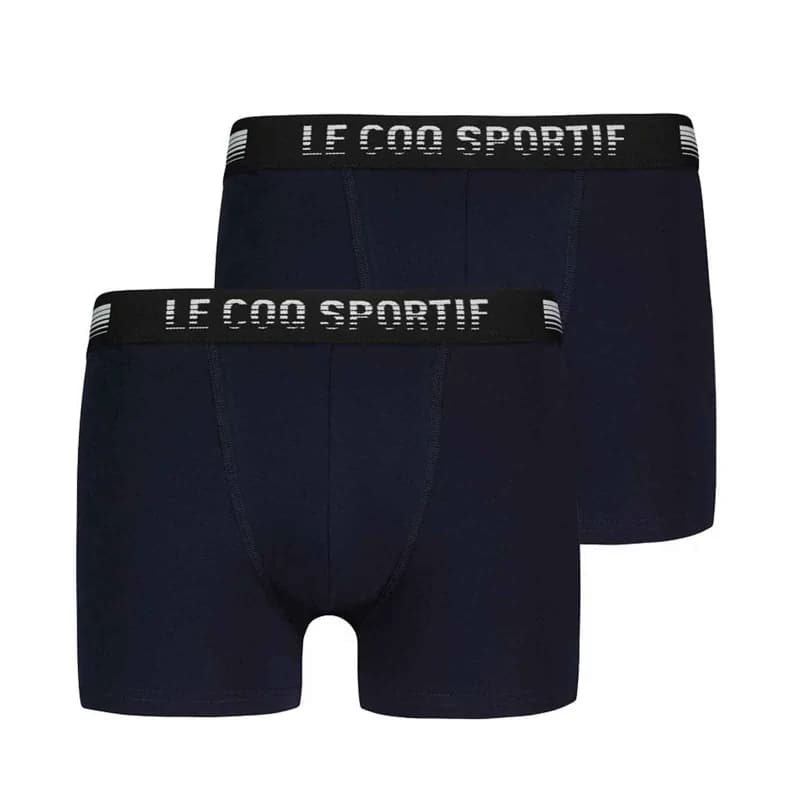 Le Coq Sportif - Lot de 2 Boxers Homme Coton "Premium" S Bleu Marine