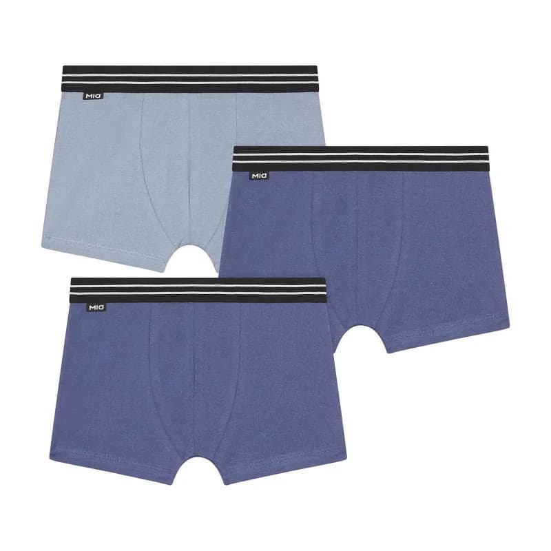 Dim - Lot de 3 Boxers Garçon Ecodim Coton Stretch 14 ans Bleu turquin/Bleu turquin/Bleu provence