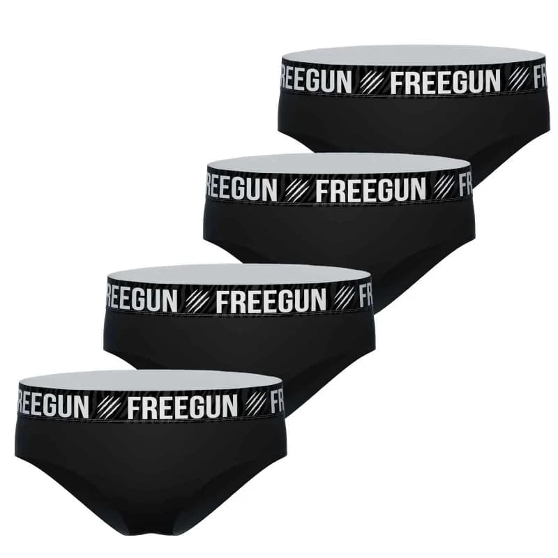 Freegun - Lot de 4 Boxers Femme en Coton M Noir 2
