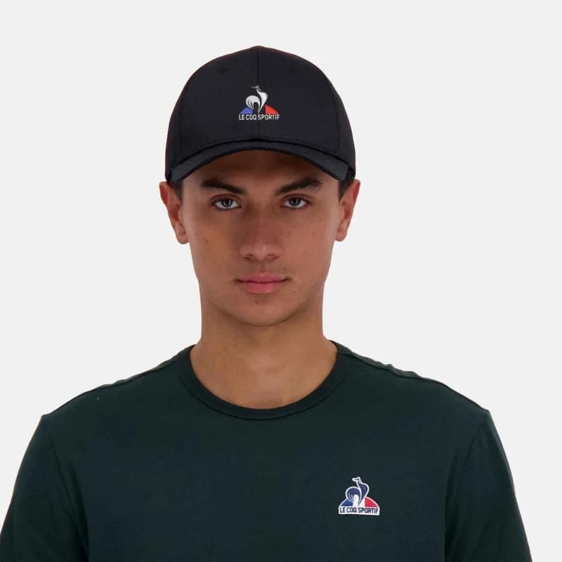 Le Coq Sportif - Casquette Tennis Essentiels "Logo Color" Noir L/XL