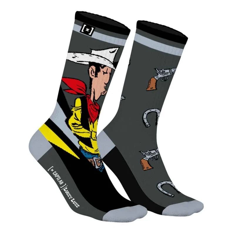 Capslab - Chaussettes de Sport Tennis "Lucky Luke" Gris 43-46