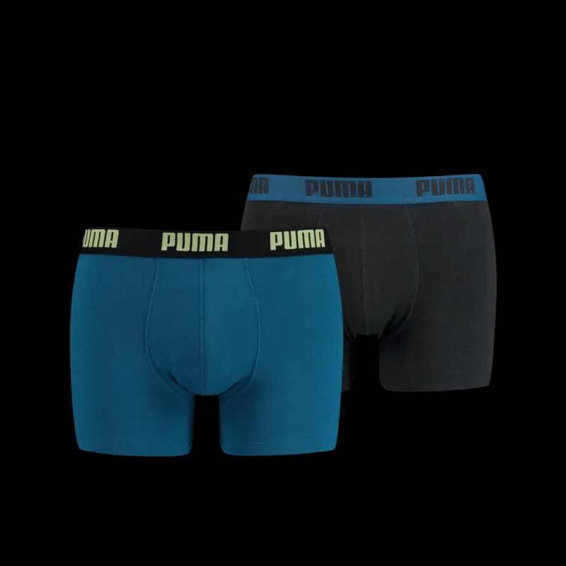 PUMA - Lot de 2 Boxers Homme Coton "BASIC Soft Touch" XL Basic 007 Petrol Blue