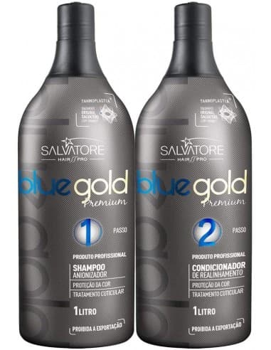 Kit Lissage Tanin Blue Gold Premium Salvatore - Hair-france