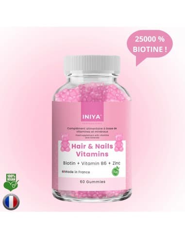 Gummies Cheveux Ongles Iniya Hair & Nails Vitamins - Hair-france