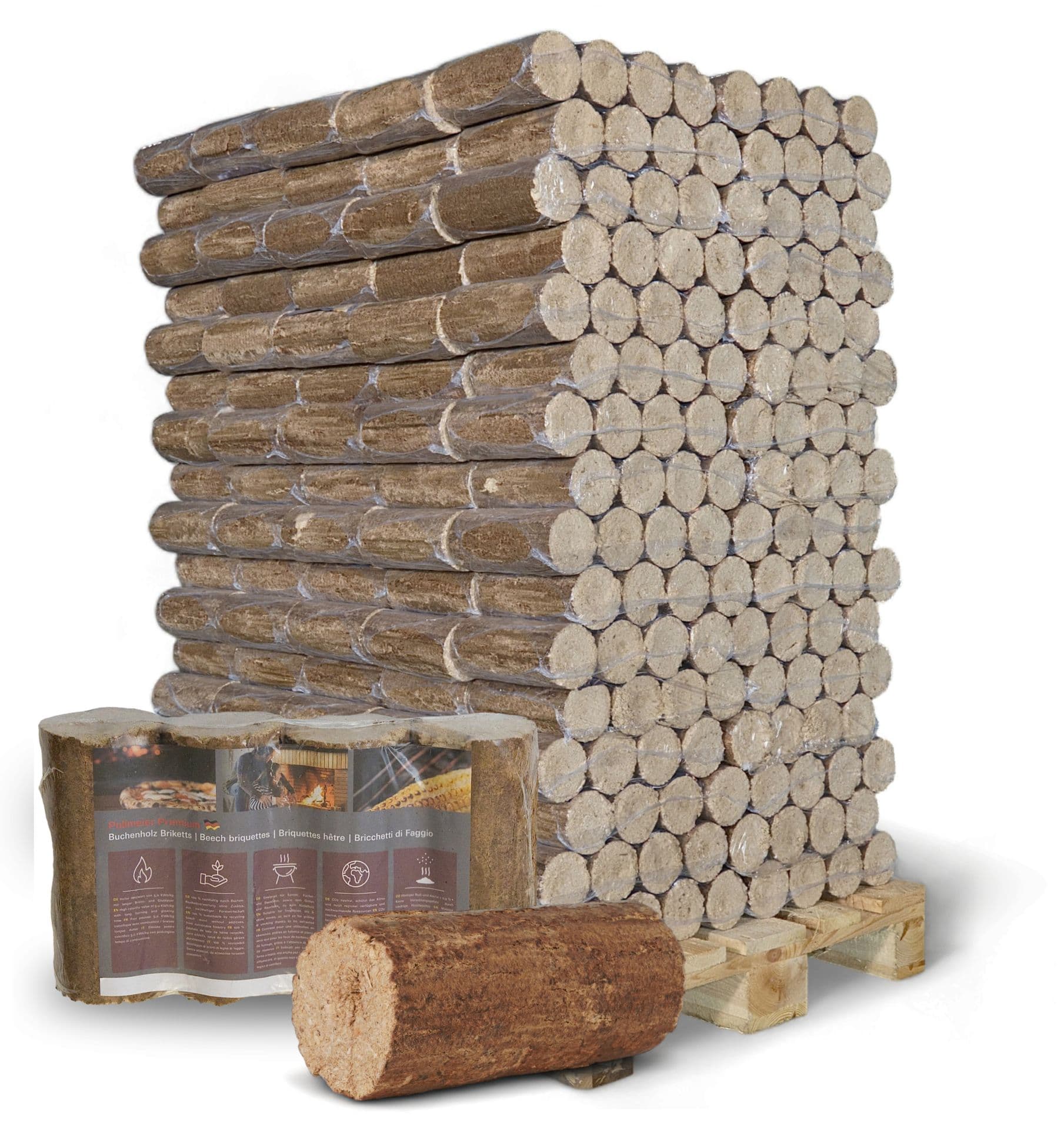 Premium Holzbriketts 100% Buche / Pollmeier