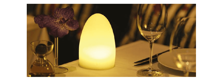 Centre de table lumineux multicolore rechargeable