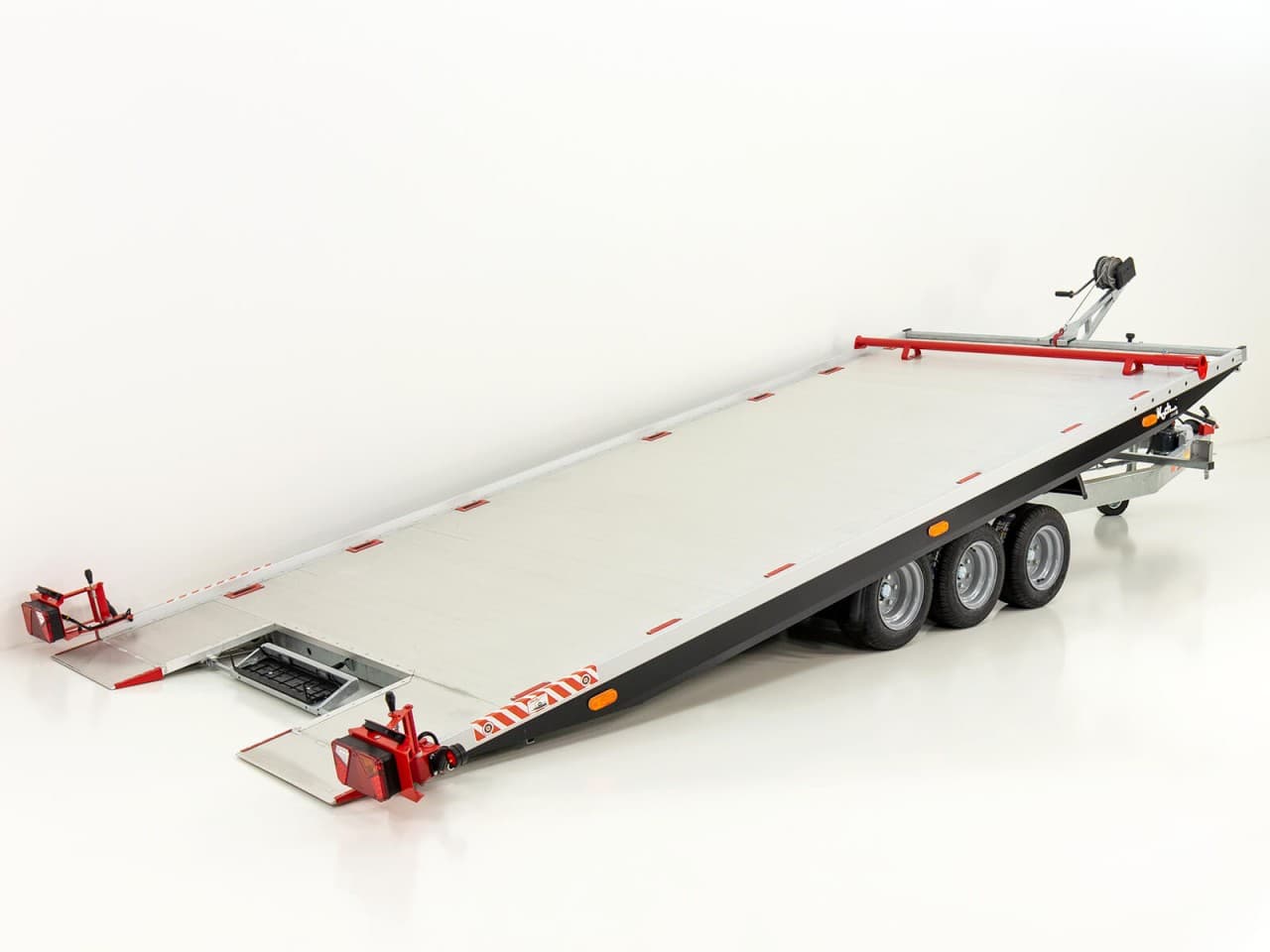 Remorque voiture Vezeko Race Master aluminium 209x550cm Tridem 3,5t-Neuf