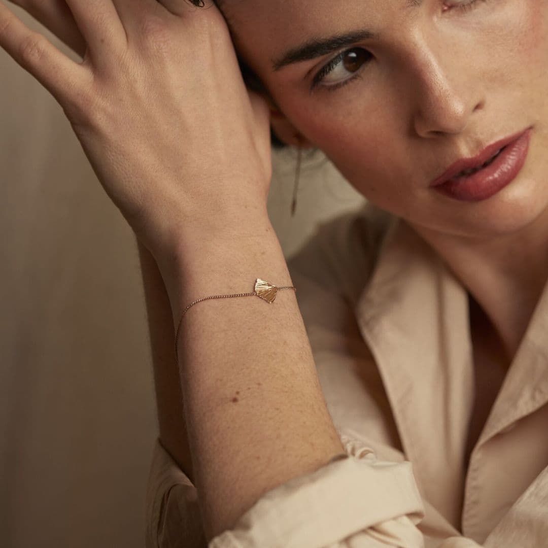 Bracelet feuille Ginkgo