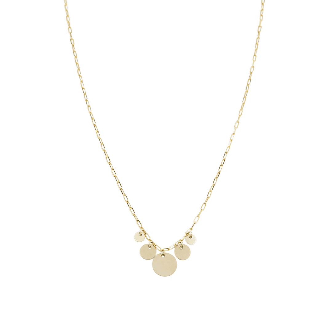 Collier petites pampilles rondes Iniziali