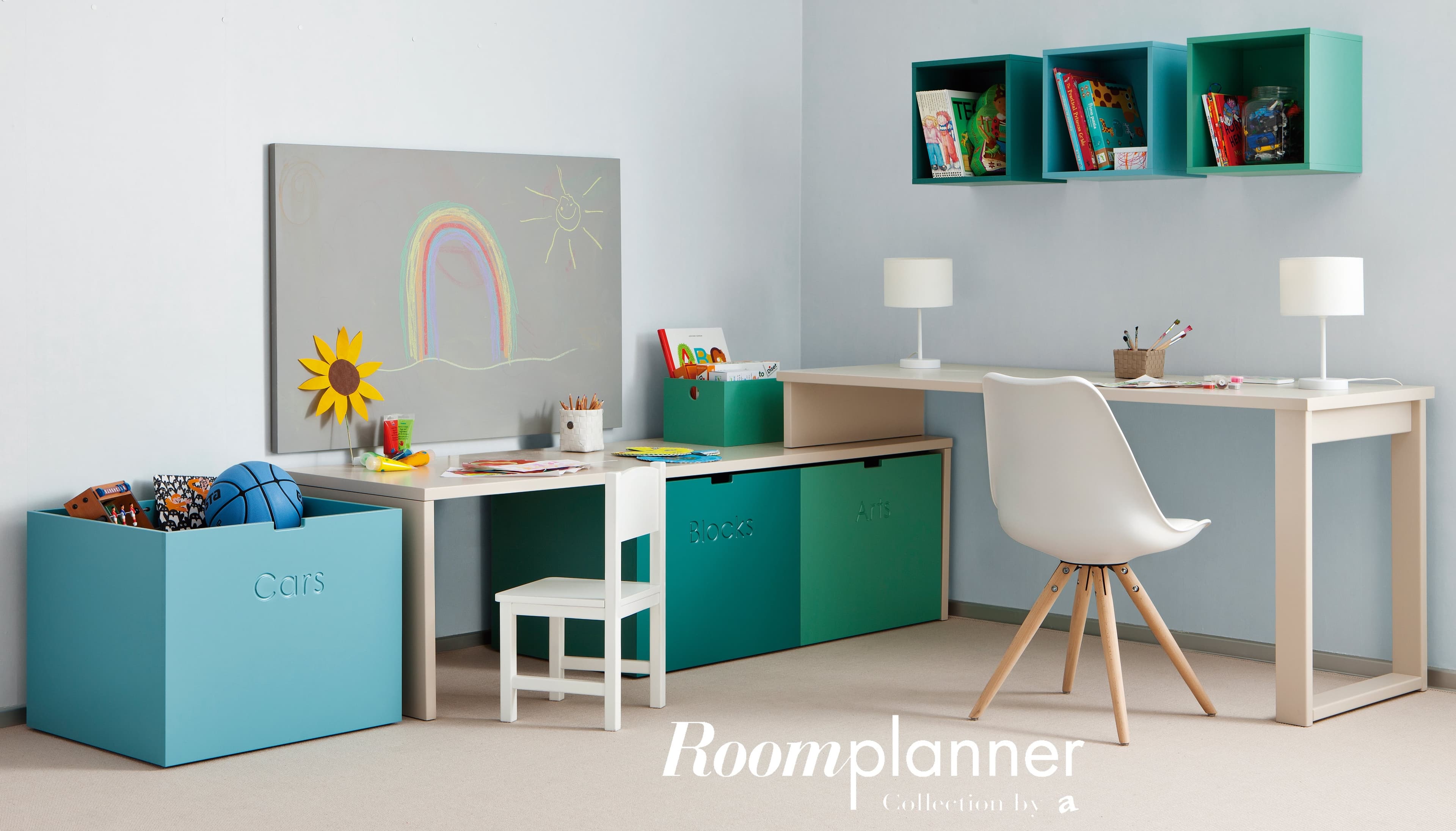 ASORAL - Bureau et Casiers de rangement - 20 coloris