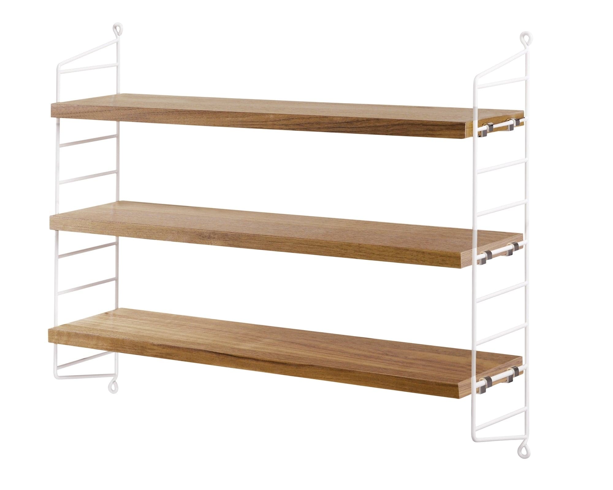 STRING POCKET-ETAGERES MURALES-Blanc/Oak