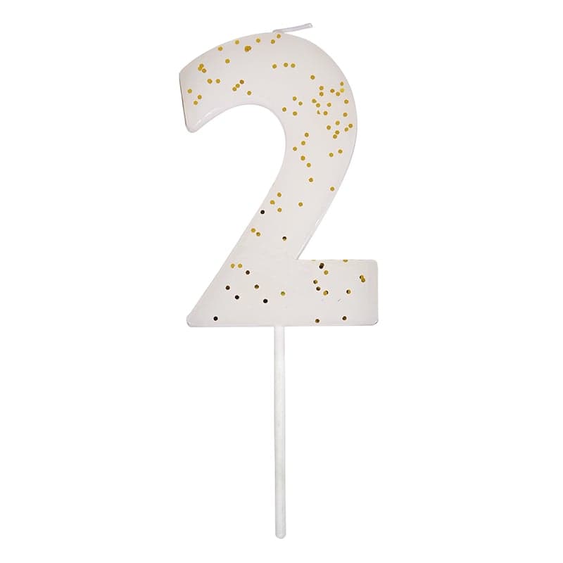 Meri Meri - Bougie d'Anniversaire blanche - 2