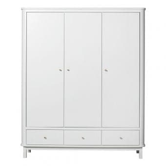 Oliver Furniture - Armoire  3 portes  - Bouleau Blanc