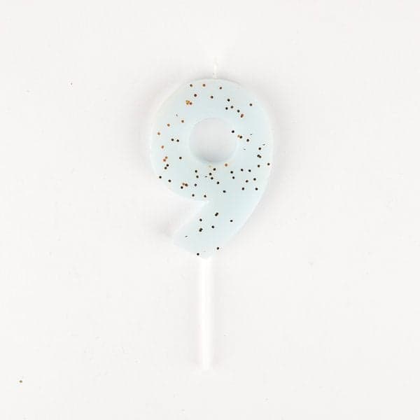Meri Meri - Bougie d'anniversaire Bleu - 9