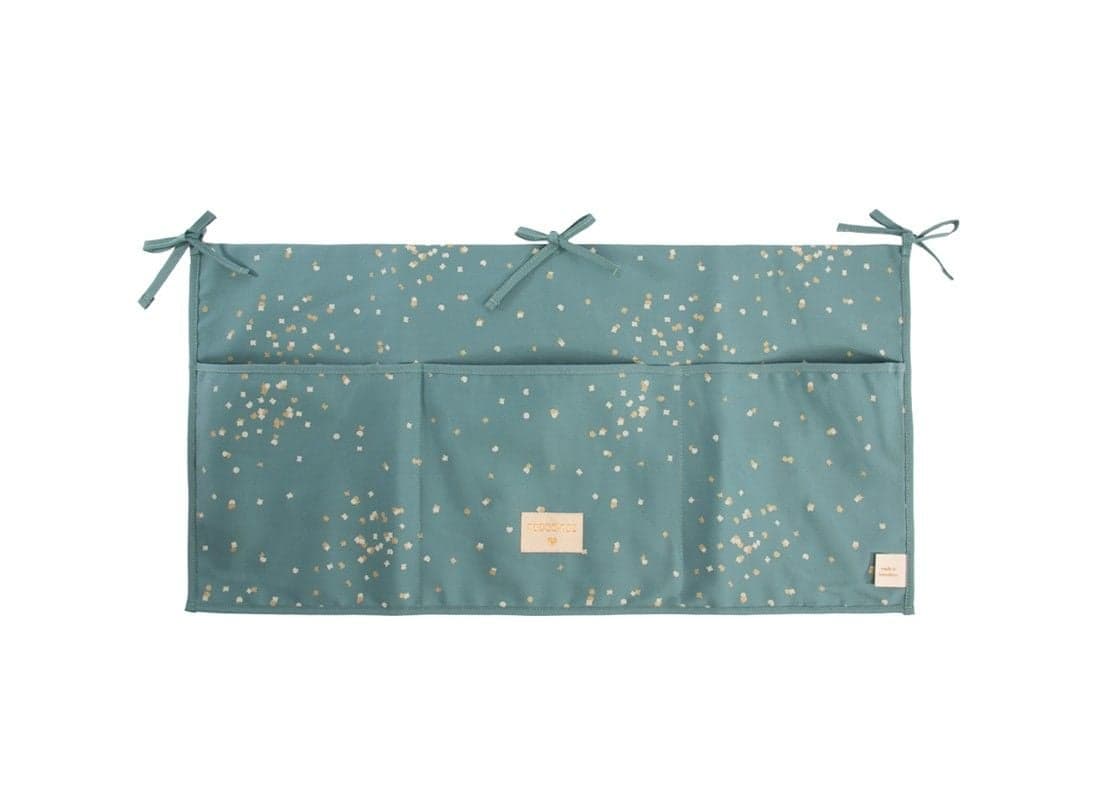 Nobodinoz - Organisateur de berceau Merlin - Gold Confetti/ Magic Green