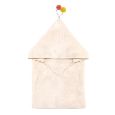 JACK N'A QU'UN OEIL - Poncho de bain CUZCO - Nid d'abeille - Peach