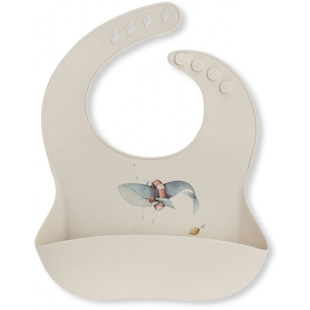 Konges Sløjd - Bavoir en silicone - Baleine