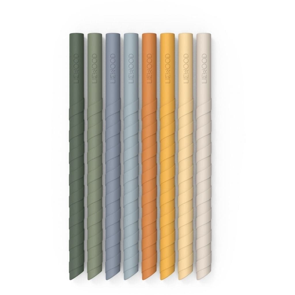 Liewood - Set de 8 Pailles Zoé - Bleu multi mix