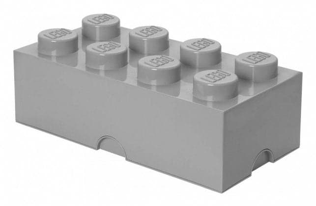 LEGO - BOITE DE RANGEMENT - 8 plots -  Gris