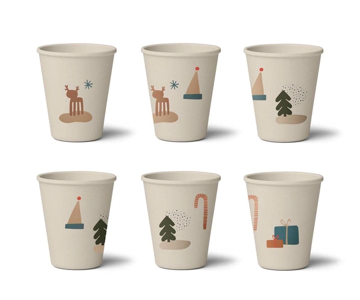 Liewood - Gobelets - 6 pièces - Gertrud Bamboo - Noel