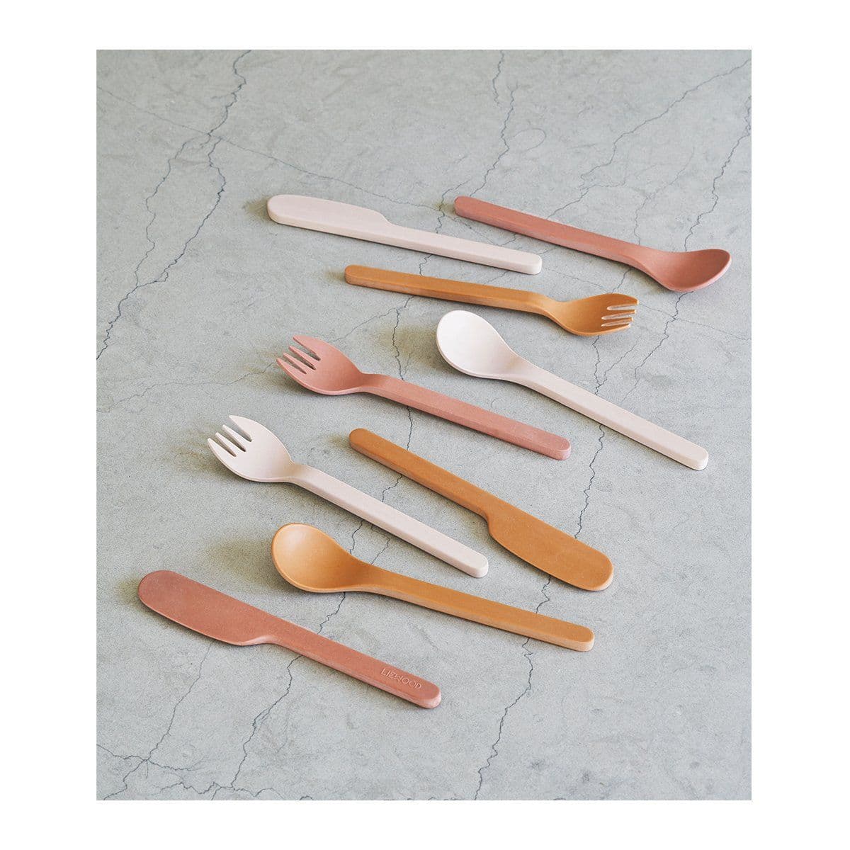 Liewood - Couverts Frederikke - lot de 9 - Rose