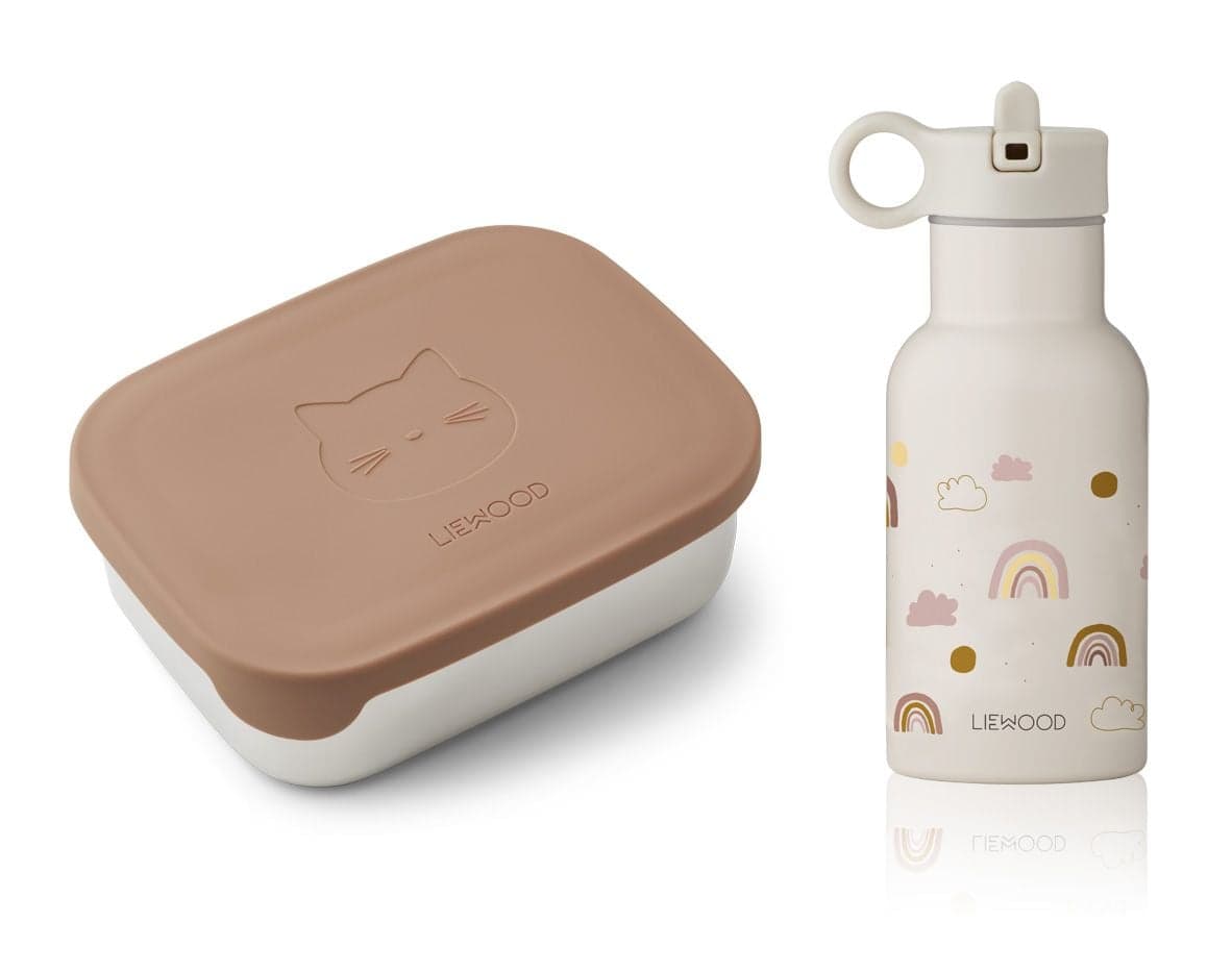 Liewood - Lunch Box Set Joni - Rainbow et chat Rose