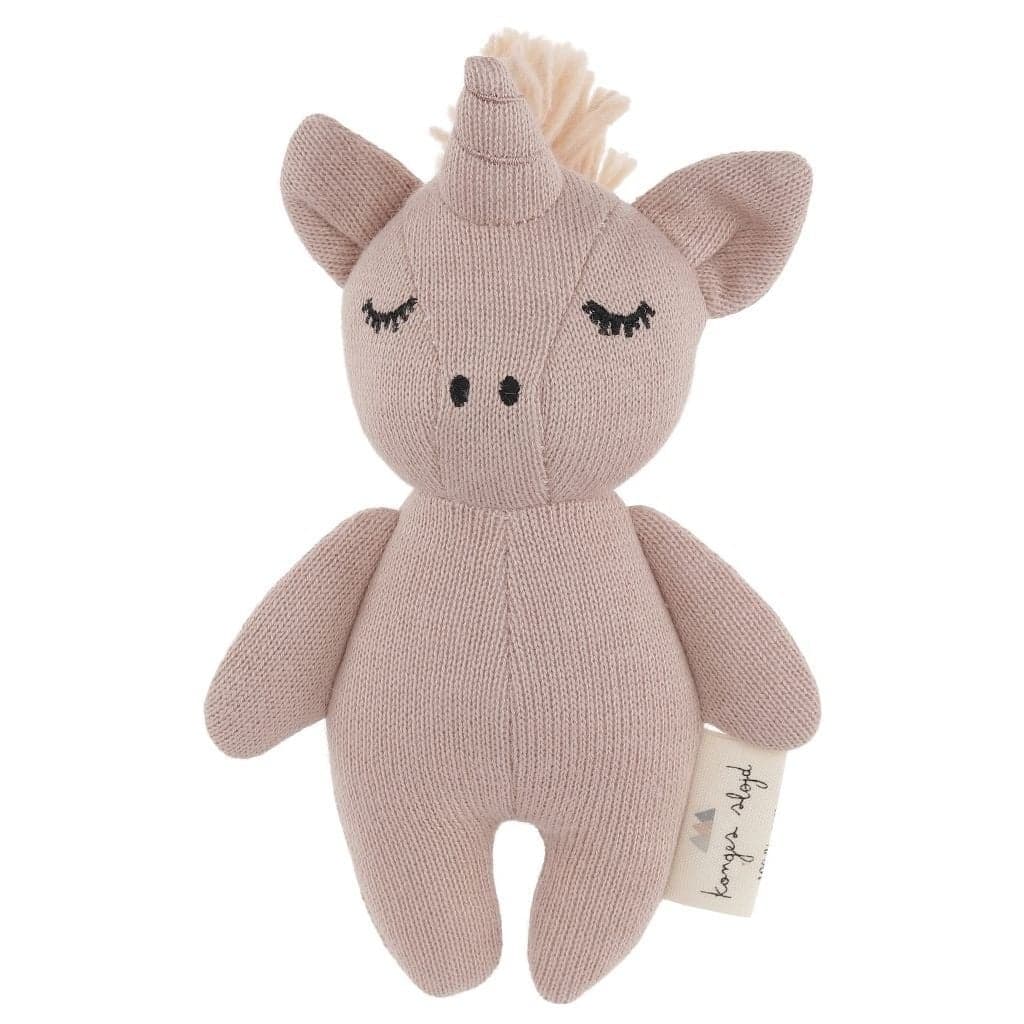 Konges Sløjd  -  Doudou coton Mini Licorne  - Rose