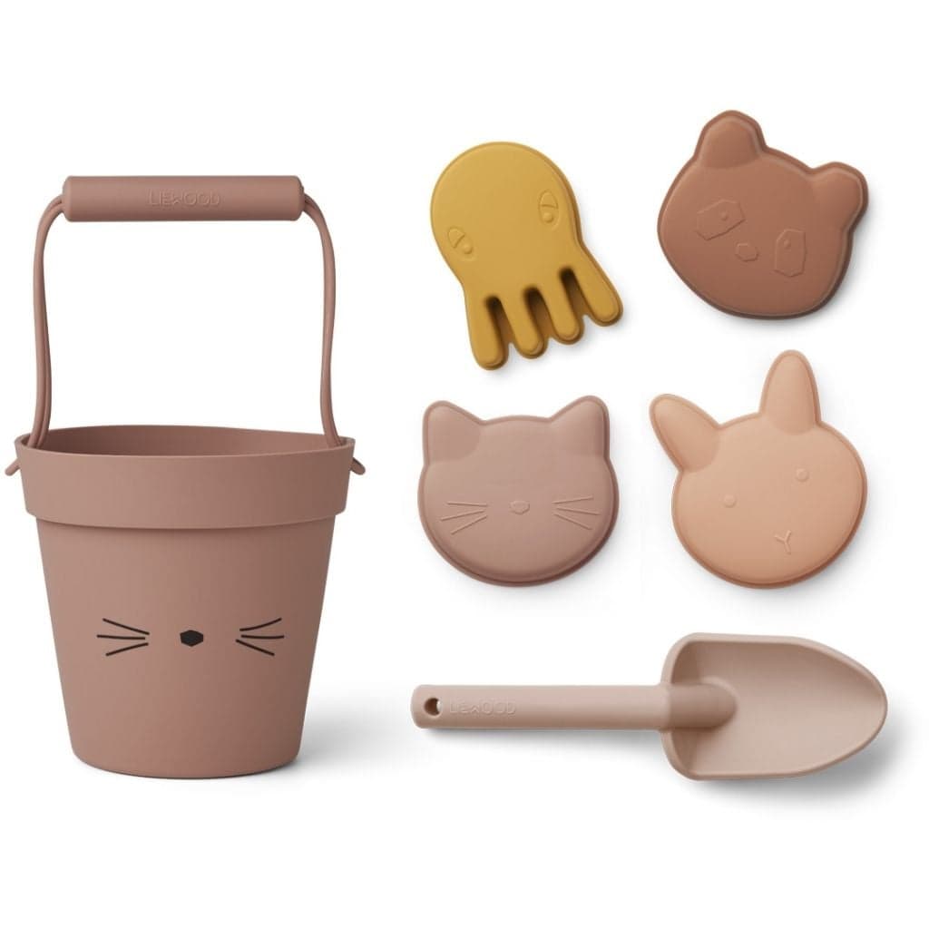 Liewood - Seau de Plage Dante - Cat dark rose multi mix