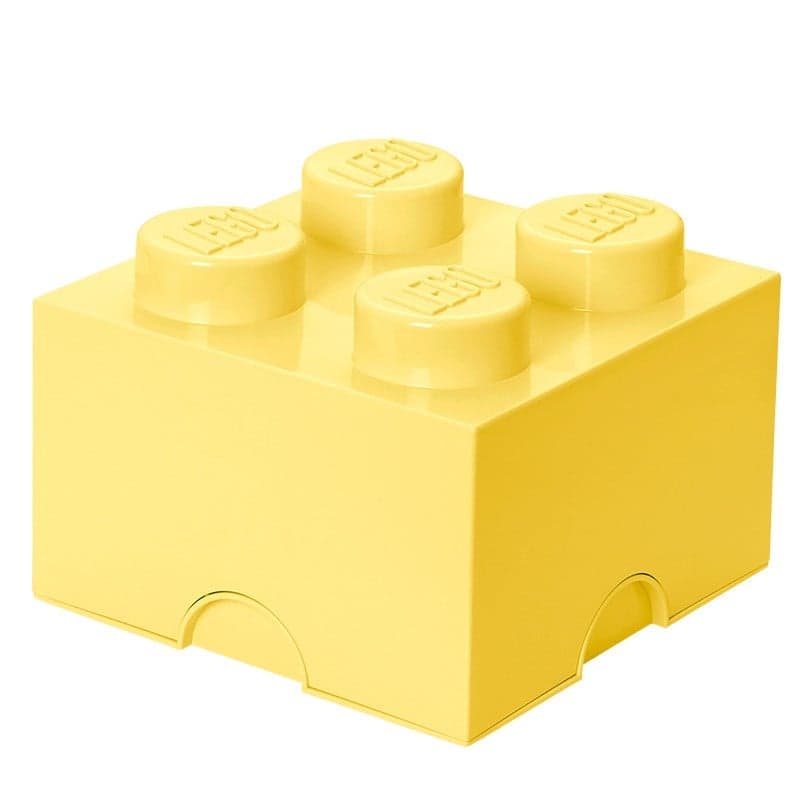LEGO - BOITE DE RANGEMENT - 4 plots - Jaune claire