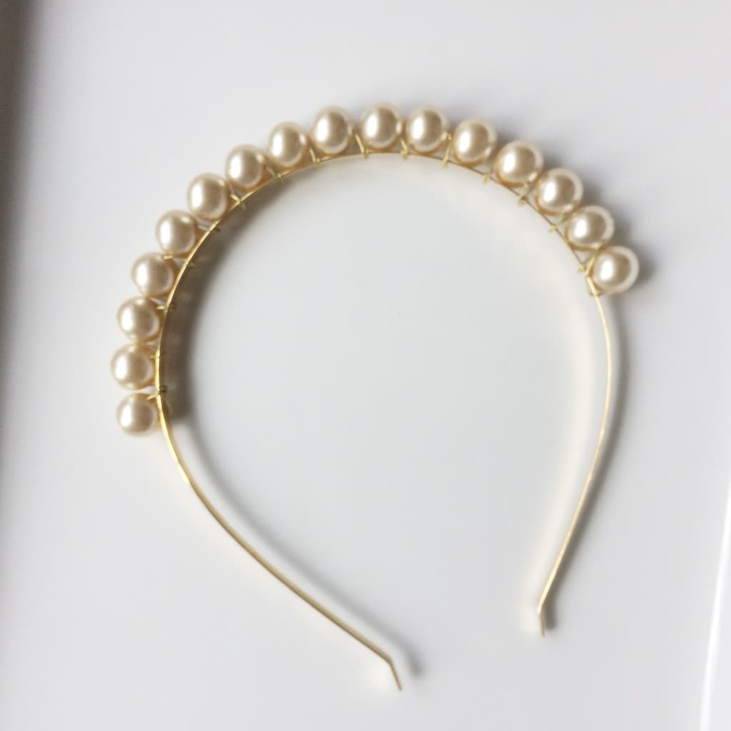 Diadème de Mariage de perles nacrées - 12 mm