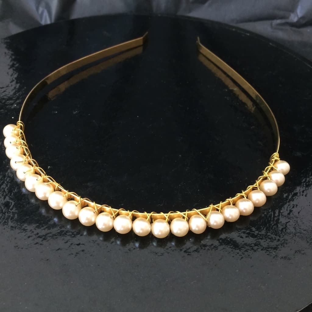 Diadème de Mariage de perles nacrées - 4 mm