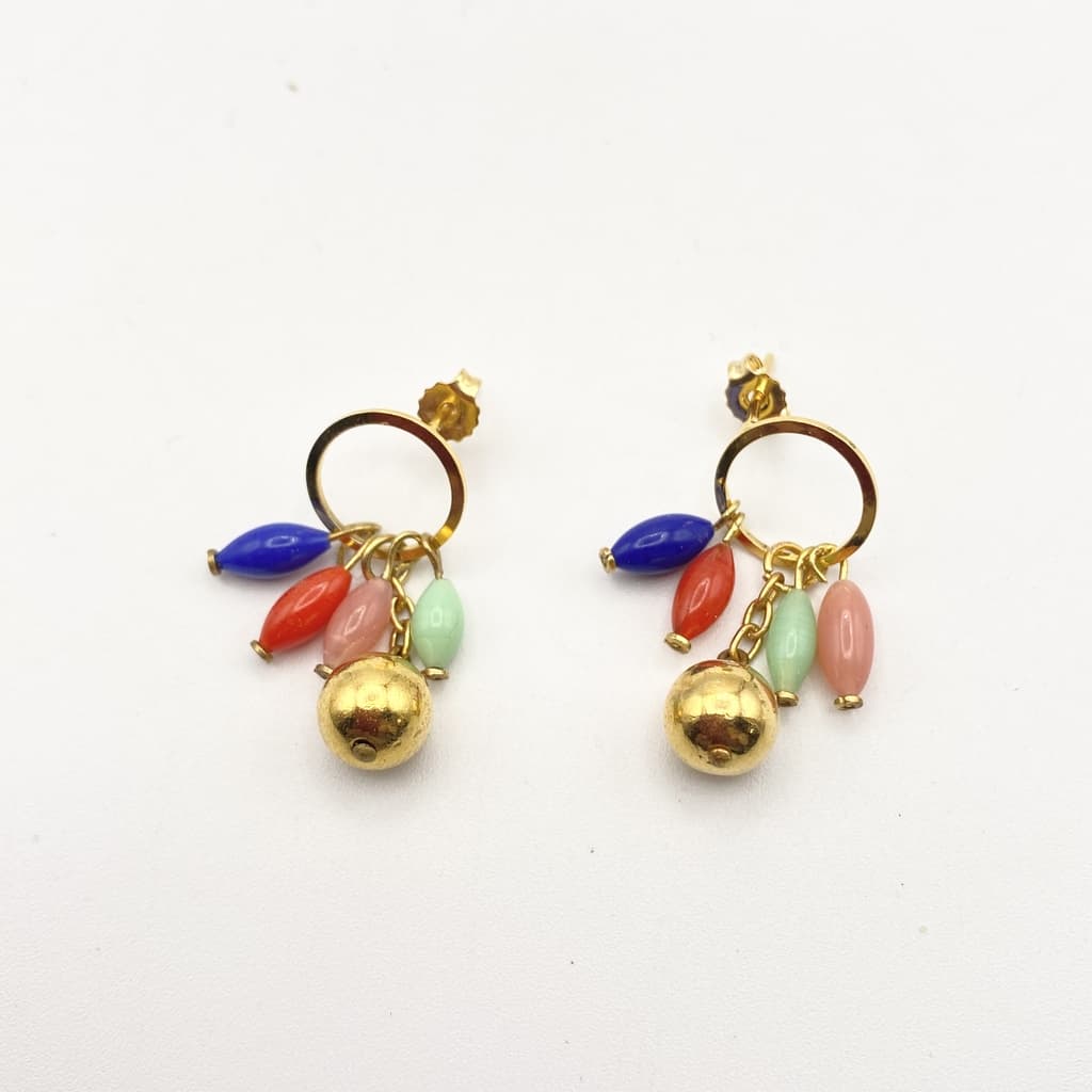 Boucles d'oreilles avec pendant tutti frutti